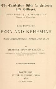 Tapa de The books of Ezra and Nehemiah