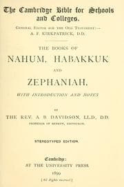 Tapa de The Books of Nahum, Habakkuk, and Zephaniah
