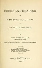 Tapa de Books and reading; or, What books shall I read and how shall I read them?