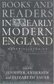 Tapa de Books and Readers in Early Modern England