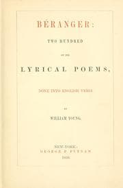 Tapa de Béranger: two hundred of his lyrical poems