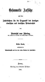 Tapa de Gesammelte Aufsätze aus den Jahrbüchern für die Dogmatik des heutigen römischen und deutschen ...