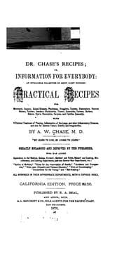 Tapa de Dr. Chase's Recipes: Or, Information for Everybody : an Invaluable Collection of about Eight ..