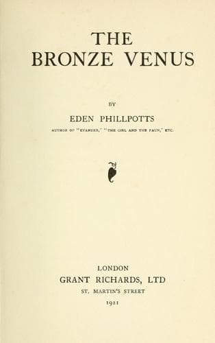 Tapa de The bronze Venus