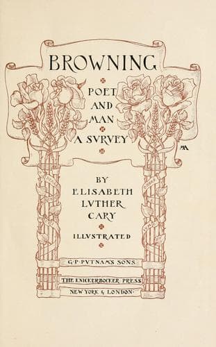Tapa de Browning, poet and man