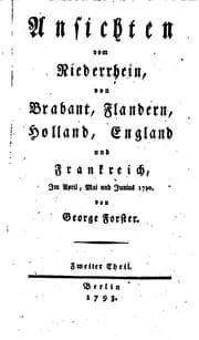 Tapa de Ansichten vom Niederrhein, von Brabant, Flandern, Holland, England und Frankreich, im Jahre 1790 ..