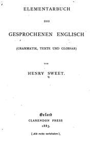 Tapa de Elementarbuch Des Gesprochenen Englisch (Grammatik, Texte und Glossar) ..