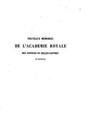 Tapa de Mémoires de l'Académie royale des sciences: des lettres et des beaux-arts de Belgique. Tome Ier ...