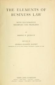 Tapa de The elements of business law
