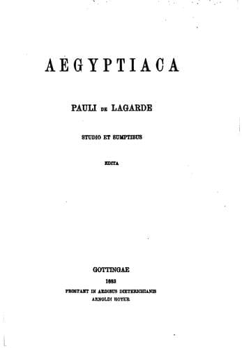 Tapa de Aegyptiaca