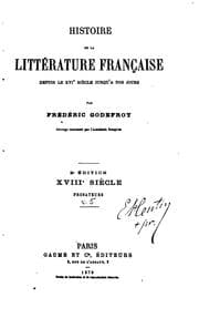 Tapa de Histoire de la littérature française depuis le XVI.siècle jusqu'à nos jours