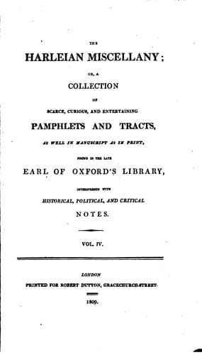 Tapa de The Harleian Miscellany: