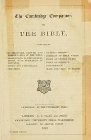 Tapa de The Cambridge companion to the Bible