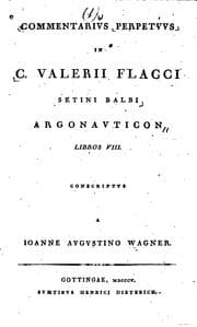 Tapa de Commentarius perpetuus in C. Valerii Flacci Setini Balbi Argonauticon libros VIII