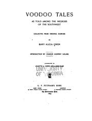Tapa de Voodoo Tales: As Told Among the Negroes of the Southwest