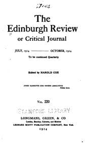 Tapa de The Edinburgh Review: Or Critical Journal