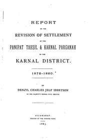 Tapa de Report on the Revision of Settlement of the Panipat Tahsil and Karnal Parganah of the Karnal ..