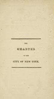 Tapa de The charter of the city of New York