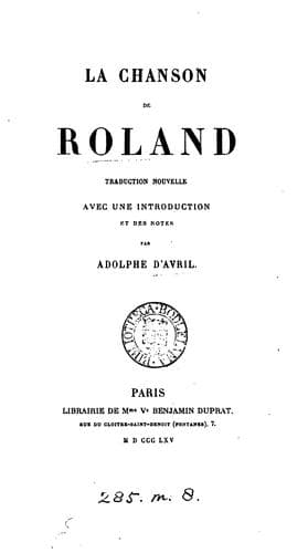 Tapa de LA CHANSON DE ROLAND
