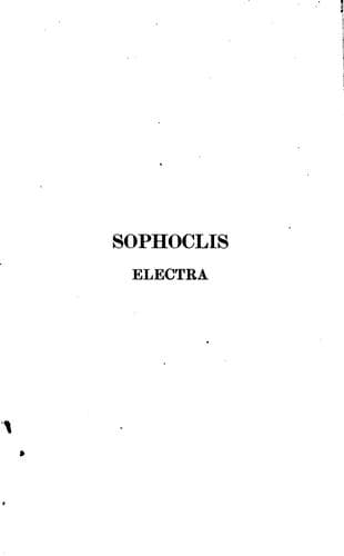 Tapa de Sophoclis Electra