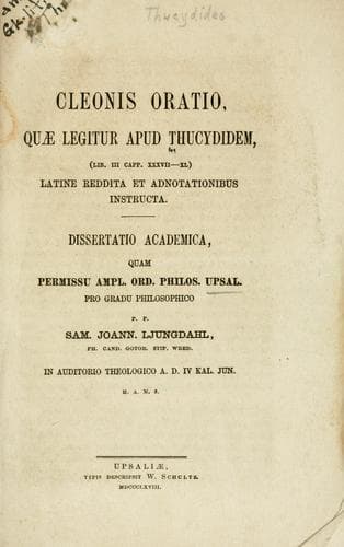 Tapa de Cleonis oratio.
