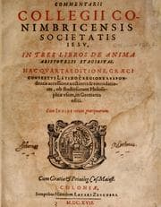 Tapa de Commentarii Collegii Conimbricensis Societatis Jesu, in tres libros De anima Aristotelis Stagiritæ