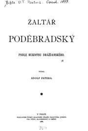 Tapa de Žaltář poděbradský: podle rukopisu drážďanského
