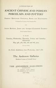 Tapa de A collection of ancient Chinese and Persian porcelain and pottery, Persian miniature paintings, books and manuscripts, consigned on account of the European war