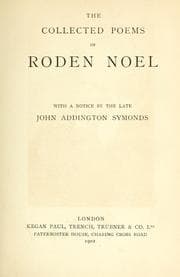 Tapa de The collected poems of Roden Noel