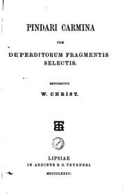 Tapa de Pindari Carmina cum deperditorum fragmentis selectis: cum deperditorum ...