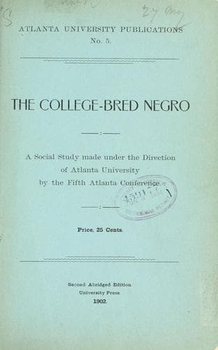 Tapa de The college-bred Negro