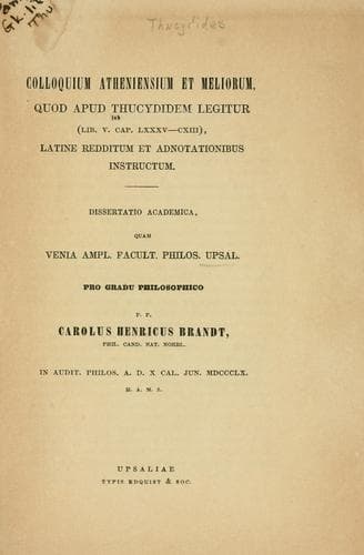 Tapa de Colloquium Atheniensium et Meliorum