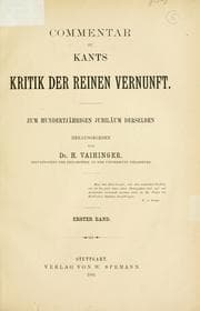 Tapa de Commentar zu Kants Kritik der reinen Vernunft