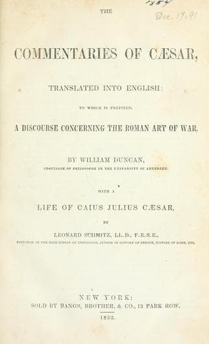 Tapa de The commentaries of Caesar