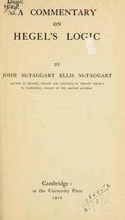 Tapa de A commentary on Hegel's logic
