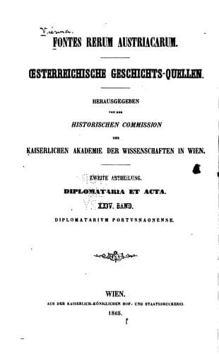 Tapa de Fontes Rerum Austriacarum