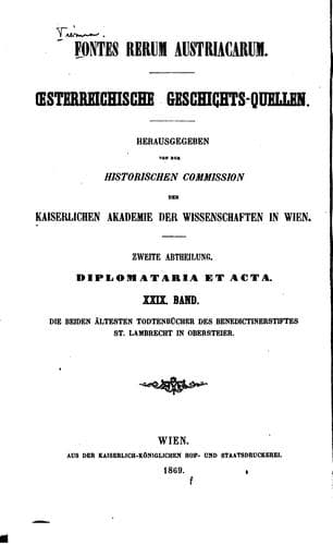 Tapa de Fontes Rerum Austriacarum