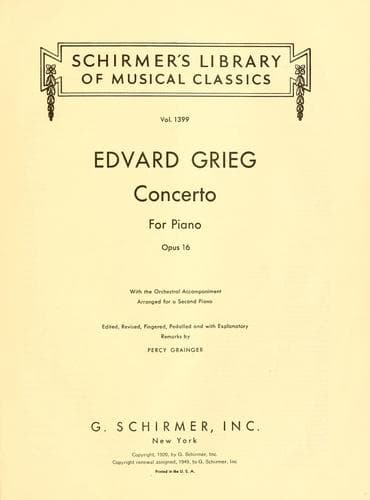 Tapa de Concerto for piano