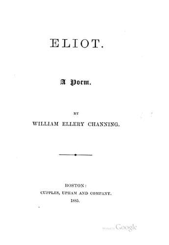 Tapa de Eliot: A poem