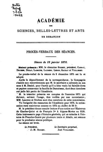 Tapa de Procès-verbaux et mémoires