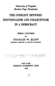 Tapa de The Conflict Between Individualism and Collectivism in a Democracy: Three Lectures