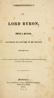 Tapa de Correspondence of Lord Byron