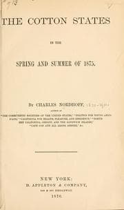 Tapa de The cotton states in the spring and summer of 1875