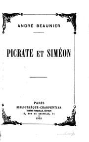 Tapa de Picrate et Siméon: roman