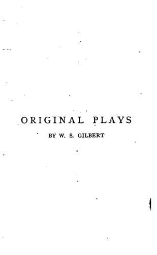 Tapa de Original Plays: second series
