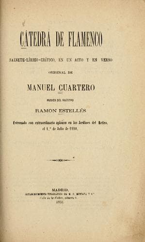 Tapa de Cátedra de flamenco