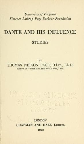 Tapa de Dante and his influence