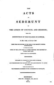 Tapa de The Acts of Sederunt of the Lords of Council and Session: From the Institution of the College of ...