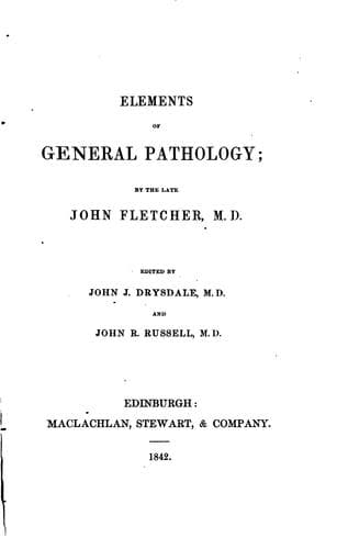 Tapa de Elements of General Pathology