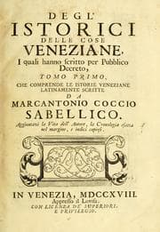 Tapa de Degl' istorici delle cose Veneziane